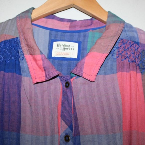 Holding Horses Ronan Plaid Sleeveless Dress HW9720 - Picture 5 of 10